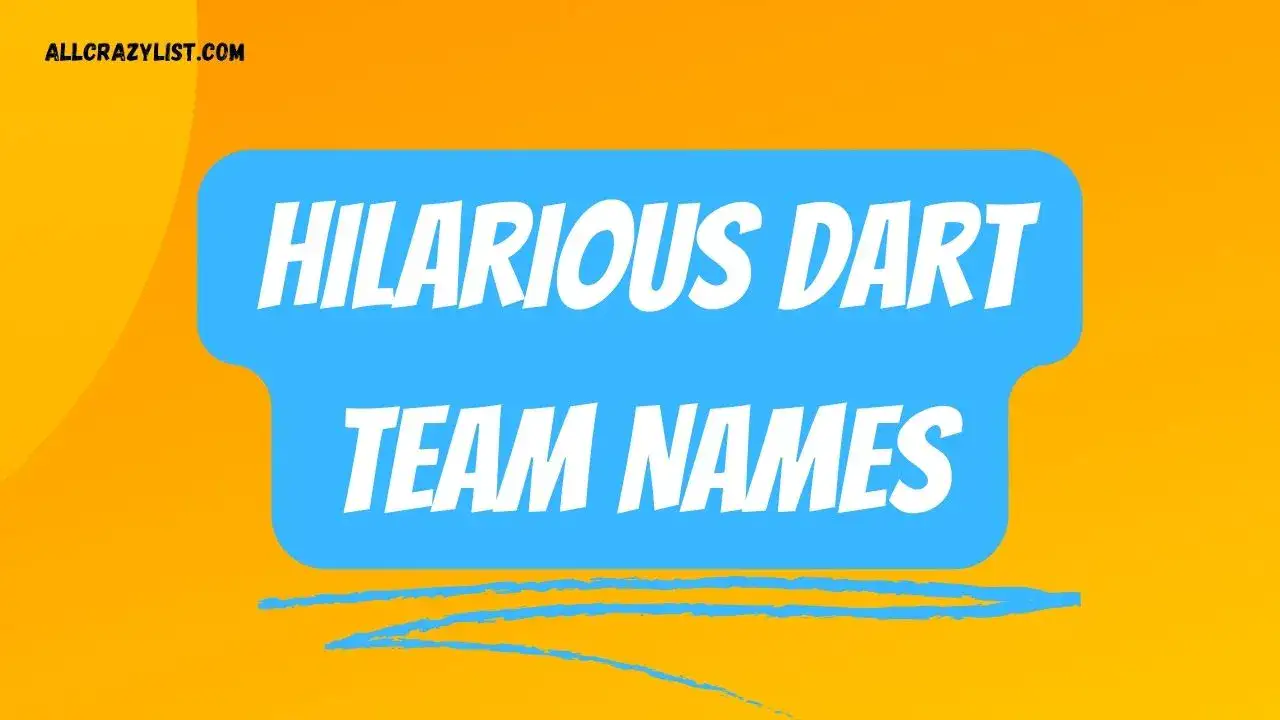 Hilarious Dart Team Names